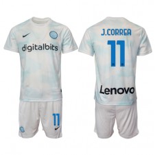 Inter Milan Joaquin Correa #11 Bortedraktsett Barn 2022-23 Kortermet (+ korte bukser)